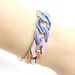 Unisex Hip Hop Trendy Cuban Chain Enamel Bracelet 17mm Rainbow Rhombus Hiphop Necklace For Men And Women_ipsvogv.com