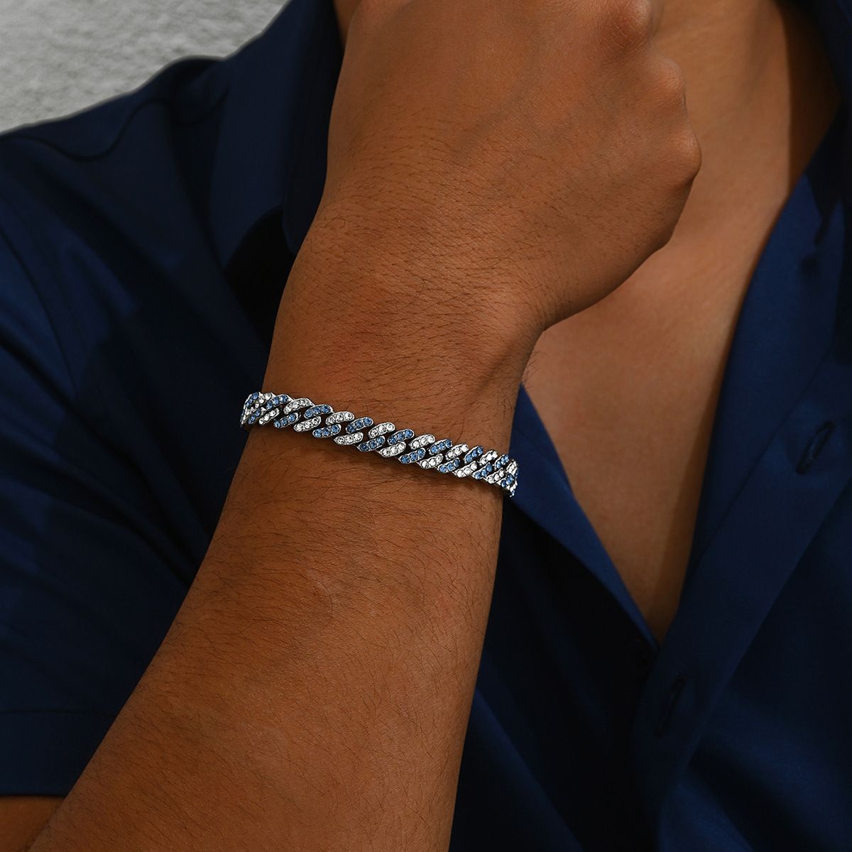 New Fashionable OL Men's Bracelet with Irregular Geometry and Unique Design, Versatile Hip Hop Cuban Chain_ipsvogv.com