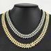 Men’s Jewelry Set Fashion10mm Small Pepper Full Diamond Alloy Necklace For Men And Women Cool Trend Hip Hop Rap Cuban Chain_ipsvogv.com