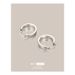 Simple metal geometric circle earrings basic style temperament high end versatile earrings real gold plated female earrings_ipsvogv.com