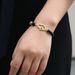 New Hollowed Out Design With Diamond Studded Black Agate And Twin Bead Bracelet For Yiwu Small Commodities_ipsvogv.com
