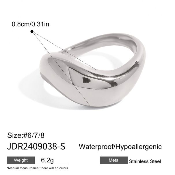 Women's Jewelry Stainless Steel Ring High End Niche Exaggerated Ring Titanium Steel Gold Hand Jewelry_ipsvogv.com