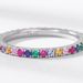 new Product S925 Silver Ring Female Rainbow Simple Multi Faceted Color Zirconium Finger Ring Row Ring Light Luxury Niche Spot_ipsvogv.com