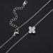 Unisex zircon four leaf clover pendant necklace female fashion simple crystal clavicle chain jewelry_ipsvogv.com