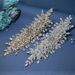 Heavy Handmade Headdress Bridal Headband Crystal Pearl Wedding Hair Style Headband Hair Accessories Earrings_ipsvogv.com