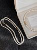 2025 Arrivals Girl’s White Pearl Magnetic Round Buckle Beadeds Necklace 2024 New Collarbone Chain Elegant Jewelry For_ipsvogv.com