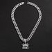 Men's Necklace Hip Hop Full Diamond Crown Letter KING Pendant Street Trend Cool Alloy Necklace Accessories Men_ipsvogv.com