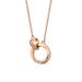 Mobius ring necklace for women double ring clavicle chain temperament light luxury titanium steel ring chain_ipsvogv.com