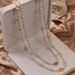 Multi Layer Pearl Glass Necklace Women, Japanese Korean Fashion Long Sweater Chain, Spring And Summer Hundred Matching_ipsvogv.com