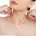Women's Jewelry Heart-shaped Handmade Zircon Double Clavicle Necklace Bracelet Set Titanium Steel PVD Electroplated Real Gold Color Preservation_ipsvogv.com