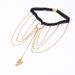 New Lace Elastic Rope Hollow Heart Rose Pendant With Multi Layered Leg Chains_ipsvogv.com