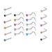Women's Jewelry Stainless Steel Nose Nail Set 18 Pieces Piercing Nose Ring Set Titanium Steel Nose Jewelry_ipsvogv.com