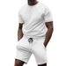 Men's Clothing short sleeve sports casual patchwork round neck fitness suit men's t-shirt_ipsvogv.com