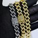 Men’s Jewelry Set Fashion 15mm Diamond Shaped Full Drill Alloy Necklace For Men And Women High End Trendy Personality Hip Hop Rap Cuban Chain_ipsvogv.com