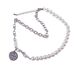 Retro Cold Style Pearl Chain Splicing Round Brand Trend Hip Hop Titanium Steel Necklace Fashionable Light Luxury_ipsvogv.com