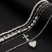 Pearl necklace jewelry autumn and winter clavicle chain cross pendant heavy multi layer choker female_ipsvogv.com