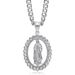 New Hip-Hop Accessories Titanium Steel Gold-Plated Diamond-Studded Virgin Mary Pendant Necklace_ipsvogv.com