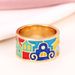 Cao Shi's New Color Enamel Drip Oil Splicing Ring, Fashionable Personalized Women's Ring_ipsvogv.com