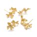 Stainless Steel Gold Vacuum Electroplating Two Trifolium Flower Pearl Holder DIY Earring Jewelry Making Earrings_ipsvogv.com