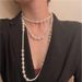 2022 Autumn New Three Layer Pearl Necklace French Elegant Pearl Long Necklace Dinner Style Sweater Chain Female_ipsvogv.com