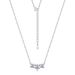 new Eternal Shining Moissanite Necklace Female S925 Silver Three Lives Agreement Brilliant Moissanite Clavicle Chain_ipsvogv.com
