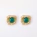 Vintage Red Green Agate Zircon Earrings with Silver Needles, Light Luxury, Small High End Earrings, Autumn and Winter_ipsvogv.com