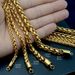 Mens Vacuum Plating Weaved 50 60 70cm Chain Necklace Gift Jewelry_ipsvogv.com
