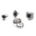 Jewelry Black Water Drop Circle Combination Five Piece Set Ring_ipsvogv.com