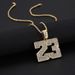 Unisex Hot Selling Hip Hop Jewelry Diamond Basketball 23 Pendant Fashion Unisex Necklace_ipsvogv.com