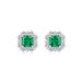 S925 Silver Ice Flower Cut High Carbon Diamond Earrings Female Emerald Earrings Fashion_ipsvogv.com