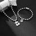 6mm Bead Necklace Simple Love Bear Women's Stainless Steel Bracelet Necklace Versatile Set_ipsvogv.com