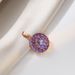 Titanium Steel Necklace Women's Korean Edition Ins Fashion Three Piece Set of Rotating Earrings Ring Super Sparkling Micro Set Zircon Clavicle Chain_ipsvogv.com
