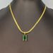 Xiyin's Niche Temperament, Design Snake Bone Chain Sense, Light Luxury, Emerald Zircon Pendant, Titanium Steel Necklace_ipsvogv.com