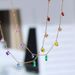 Korean Version Of Girls' Summer Rainbow Colored Diamond Necklace Versatile Handmade Titanium Steel Gold Pendant_ipsvogv.com