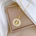 Fashion Gold Color Stainless Steel Chain Necklaces Clear Inlay Round Cross Virgin Mary Pendant Necklaces_ipsvogv.com