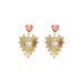 Women’s Jewelry Set Fashion New Earrings Inlaid With Zircon Irregular Heart Shape Earrings For Women Stainless Steel Gold Plated Earrings_ipsvogv.com