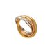 Real Gold Stainless Steel Three Color Winding Ring, Simple, Fashionable, High-end, Daily Personalized Women's Ring_ipsvogv.com