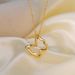 Hollow Out Peach Heart Necklace For Women, Trendy, Sweet, Spicy Girl, Student, Simple Collarbone Chain, Niche Design_ipsvogv.com