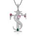 Hip hop ASEN Ai Zhiheng same cross pendant micro inlaid colored zircon love personality men and women hip hop necklace_ipsvogv.com