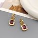 French geometric simplicity, zircon drop glaze, high-end feel earrings, exquisite fashion, and personalized earrings for_ipsvogv.com