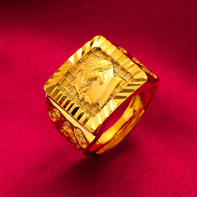 Shajin Men's Hair Large Open Ring Color Hand Gold Jewelry Necklace Live Broadcast_ipsvogv.com