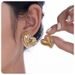 peach heart earrings titanium steel plated real gold inlaid diamond versatile earrings female fashion light luxury jewelry_ipsvogv.com