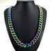 Iridescent Freemasonry Masonic Mason Man's 15mm Width Stainless Steel Solid Chain Necklace Long 24~38 Inch_ipsvogv.com