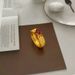 Ancient French Color Light Luxury High-end Synthetic Red Wheat Ear Ring Gold Versatile Jewelry Fashionable Women_ipsvogv.com