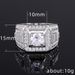 Cao Shi Luxury Domineering Ring Men's Silver Plated Platinum Simulated Zircon Jewelry_ipsvogv.com