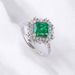 S925 Silver Ice Flower Cut High Carbon Diamond Ring And Pendant Dual Purpose Emerald Silver Jewelry Fashionable_ipsvogv.com