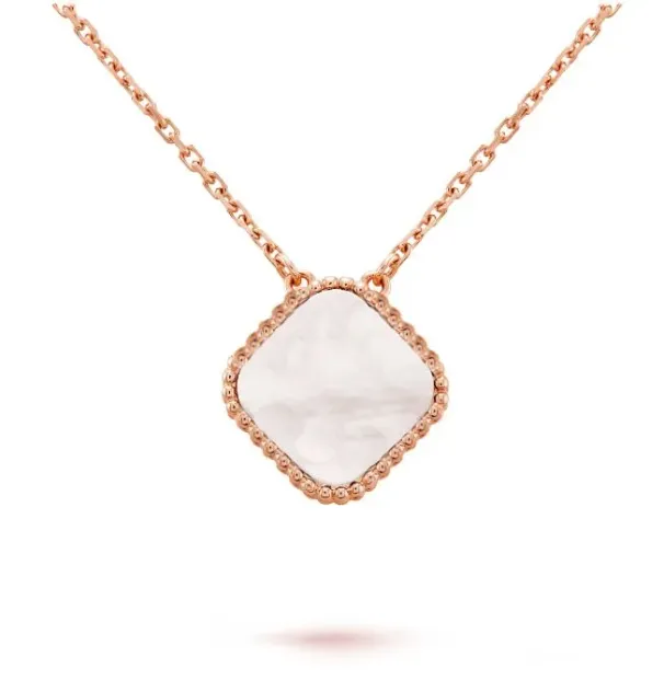 Four Leaf Clover Necklace Designer Jewelry Pendant Necklaces 18 Styles Heart Gold Sier Rose Plated Link Chain White_ipsvogv.com