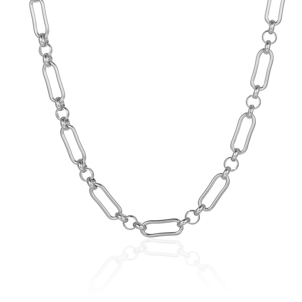 Women's Jewelry Ins Cold Style Simple Titanium Steel Splicing Clavicle Chain Female Trendy Street Personality All Match Hip Hop Necklace Male_ipsvogv.com