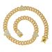 Men's 13mm Classic Full Diamond Cuban Chain Splicing Street Hip Hop Style Peach Heart Necklace_ipsvogv.com
