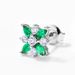 S925 Silver Cultivated Emerald Earrings For Women Four Leaf Clover Fresh And Fashionable Earrings Holiday Gift_ipsvogv.com